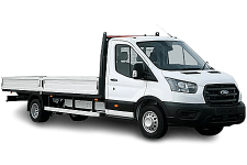 Van Hire Lancashire - White Ford Transit Dropside Van - Van hire Lancashire